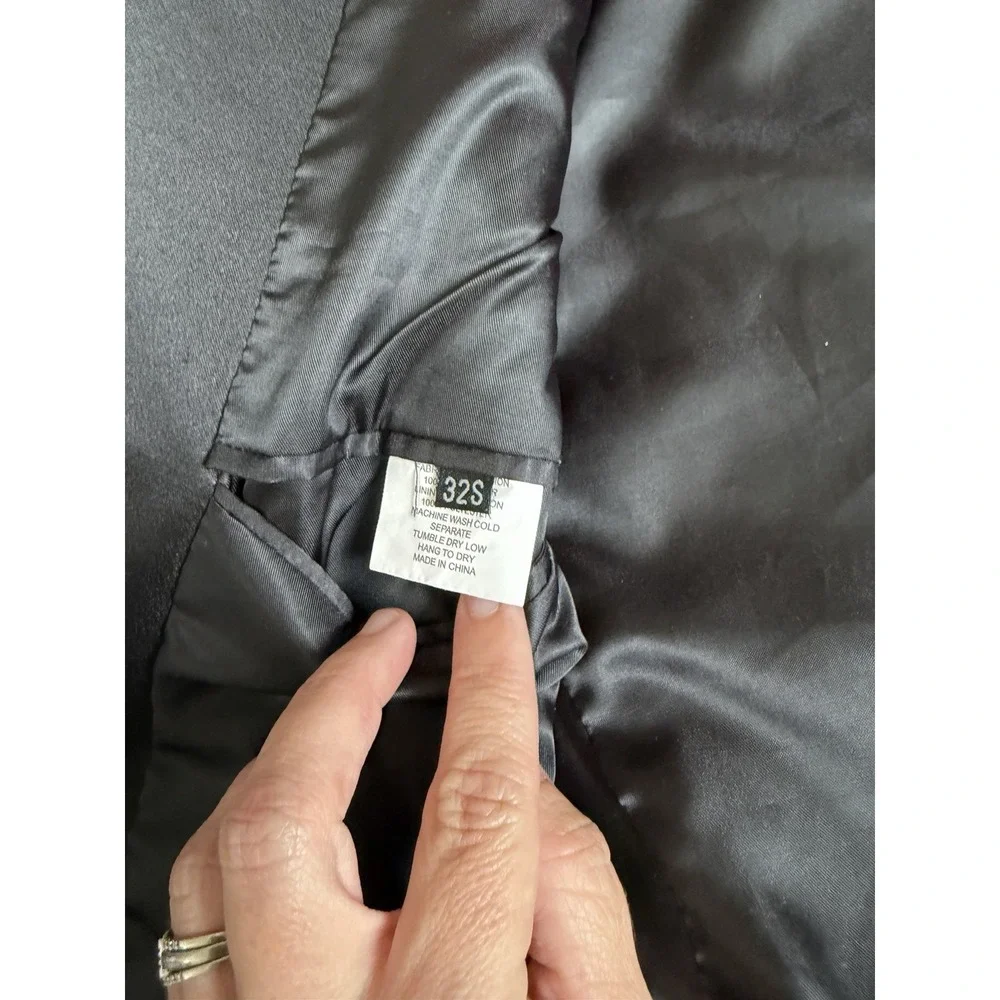 Southeastern Performance Apparel Men's Black Satin Tuxedo Jacket 32S Slim Fit